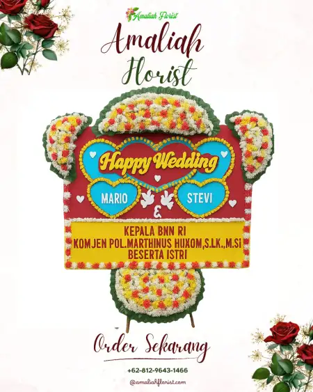 Papan Bunga Pernikahan Wanaraya